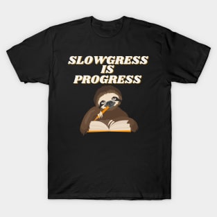 Slowgress - Book Sloth T-Shirt